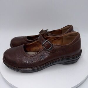 Born Brown Leather Mary Jane Comfort Shoes Women's US Size 6